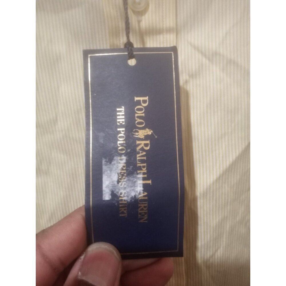 New Polo Ralph Lauren Estate Custom Fit Dress Shirt Yellow Men 16.5 32/33 (XL) - Picture 2 of 12
